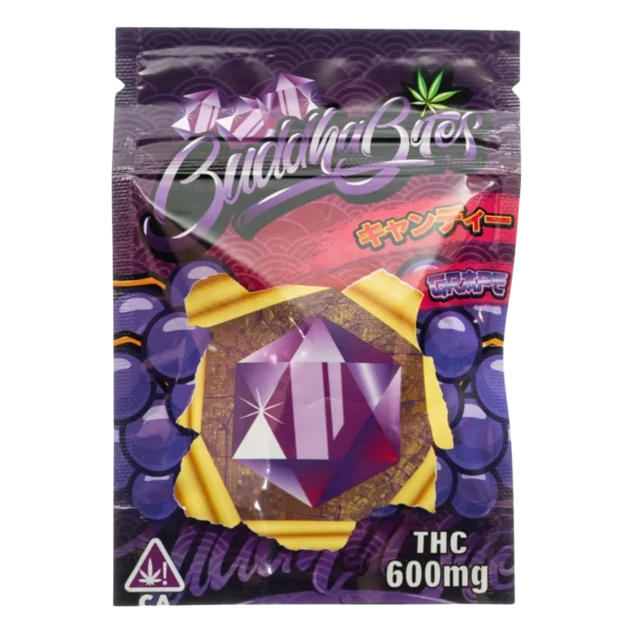 Buddah Bites 600 mg Gummy Edibles | Grape By Buddah Bites - Image 1