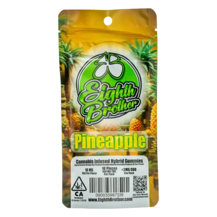 Eighth Brother | Pineapple | Hybrid Gummies | 100mg THC By Eight Brother