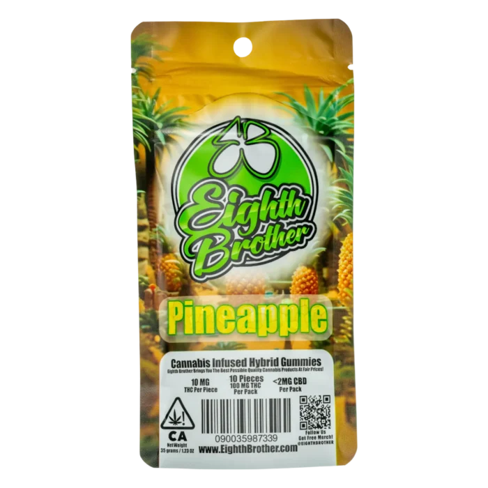 Eighth Brother | Pineapple | Hybrid Gummies | 100mg THC By Eight Brother - Image 1