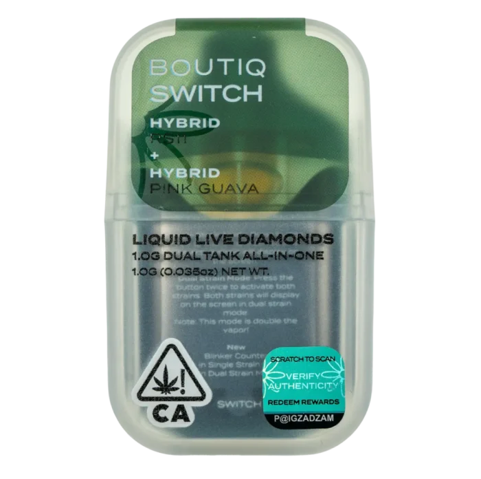 Boutiq Switch | RS11 x Pink Guava | 1g Dual Tank Disposable | Liquid Live Diamonds By Boutiq - Image 1