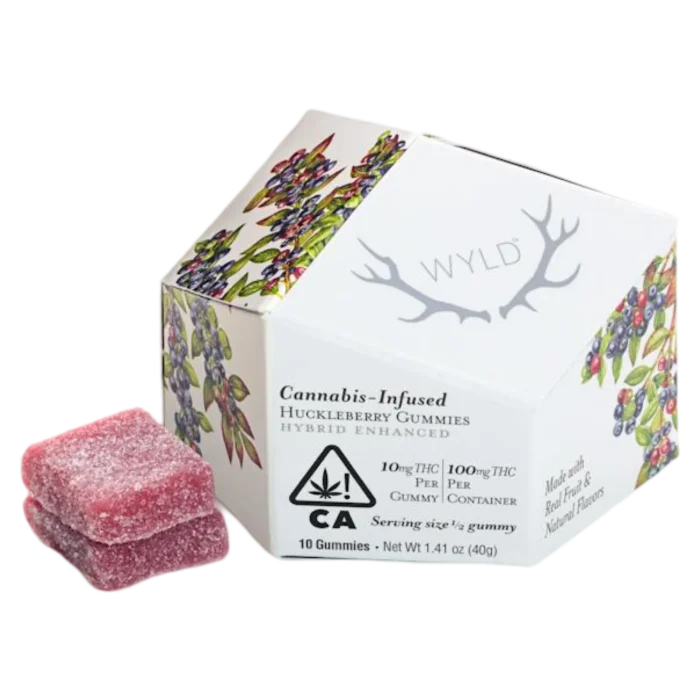 Huckleberry | Cannabis Infused Gummies | 100mg | Hybrid | Wyld By Wyld - Image 1