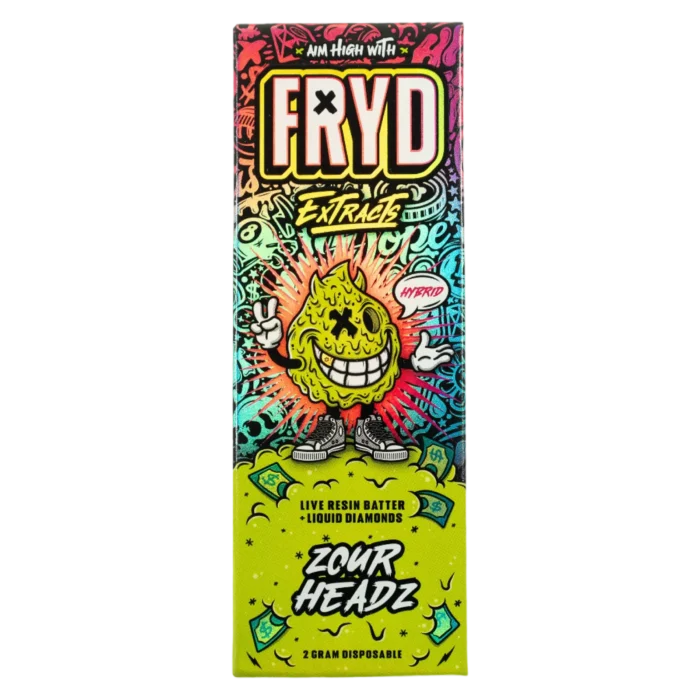 2 Gram Live Resin Disposable | Zour Heads | Hybrid | Fryd Extracts By Fryd Extracts - Image 1