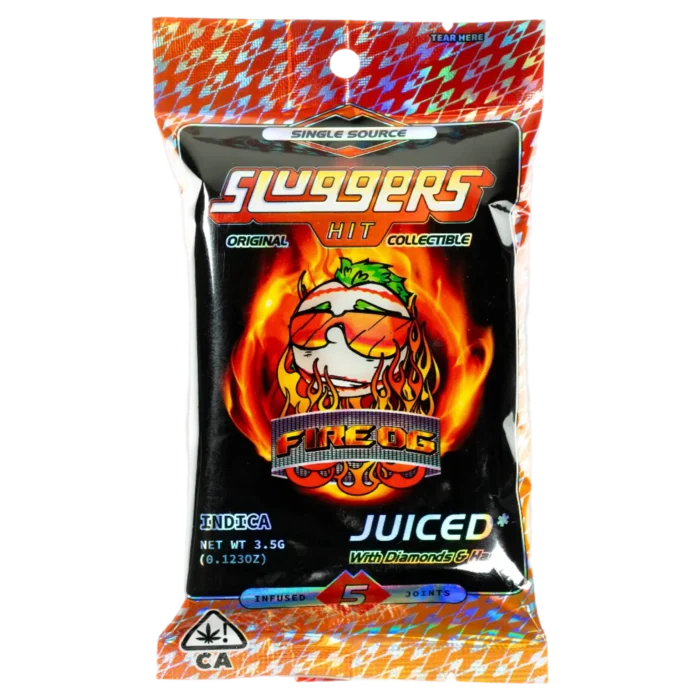 Fire Og | Sluggers 5 Pack Infused Pre Roll | Indica | 3.5 By Sluggers X Cookies - Image 1