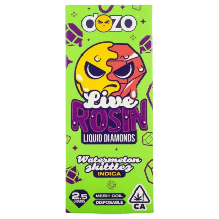 Dozo | Watermelon Skittlez | Live Rosin Liquid Diamond Disposable | Indica | 2.5g By Dozo