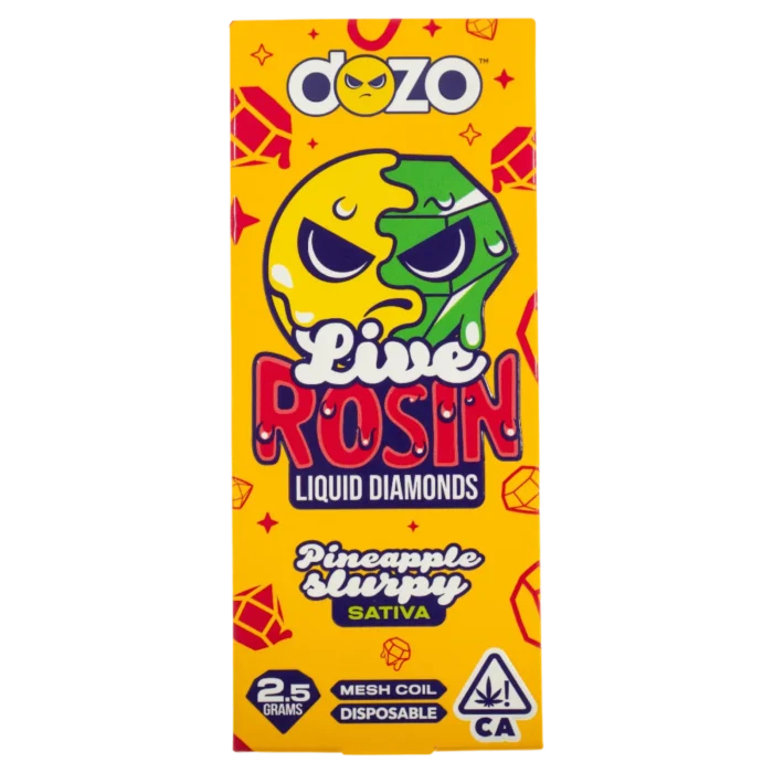 Dozo | Pineapple Slurpy | Live Rosin Liquid Diamond Disposable | Sativa | 2.5g By Dozo - Image 1