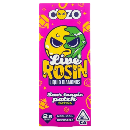Dozo | Sour Tangie Patch| Live Rosin Liquid Diamond Disposable | Sativa | 2.5g By Dozo