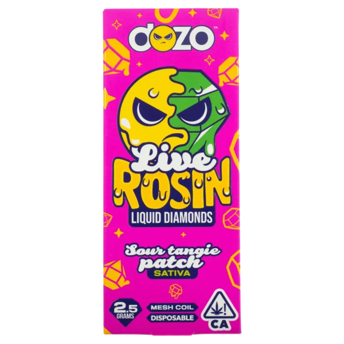 Dozo | Sour Tangie Patch| Live Rosin Liquid Diamond Disposable | Sativa | 2.5g By Dozo - Image 1