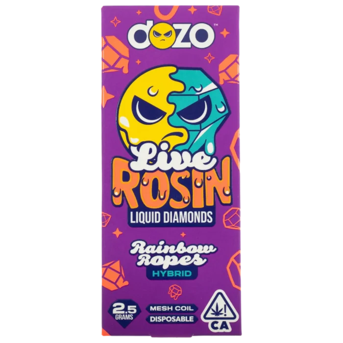 Dozo | Rainbow Ropes | Live Rosin Liquid Diamond Disposable | Hybrid | 2.5g By Dozo - Image 1