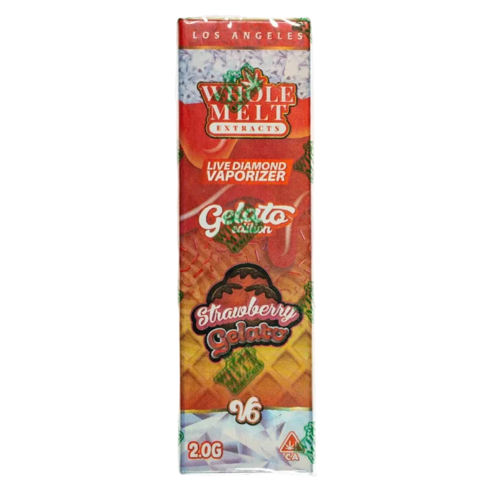 Whole Melt Extracts – Strawberry Gelato | 2G Live Diamond Vaporizer By Whole Melt Extracts - Image 1