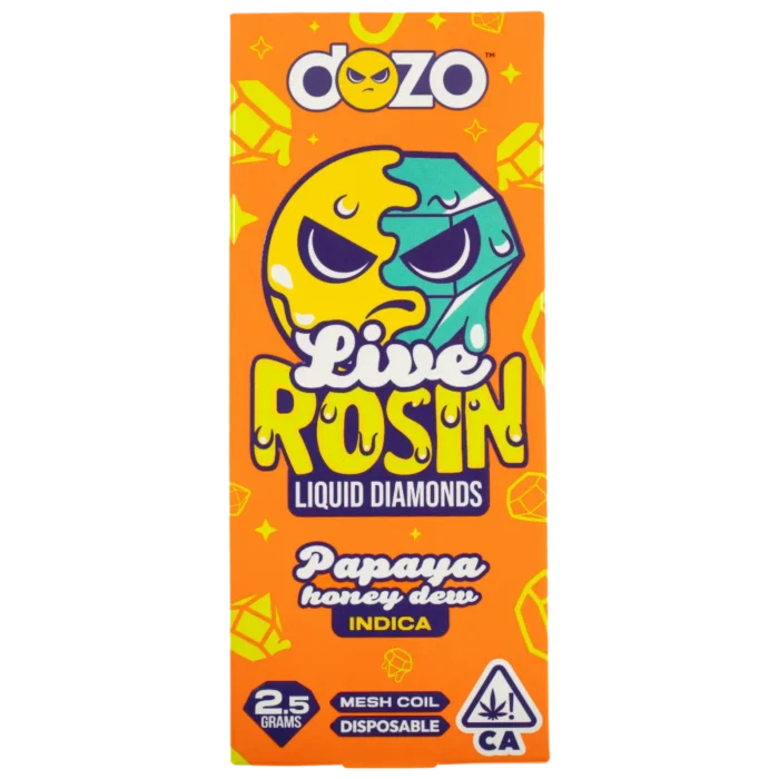 Dozo | Papaya Honey Dew | Live Rosin Liquid Diamond Disposable | Indica | 2.5g By Dozo - Image 1
