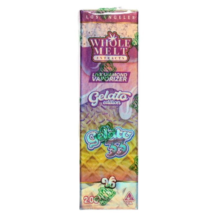 Whole Melt Extracts – Gelato 33 | 2G Live Diamond Vaporizer By Whole Melt Extracts - Image 1