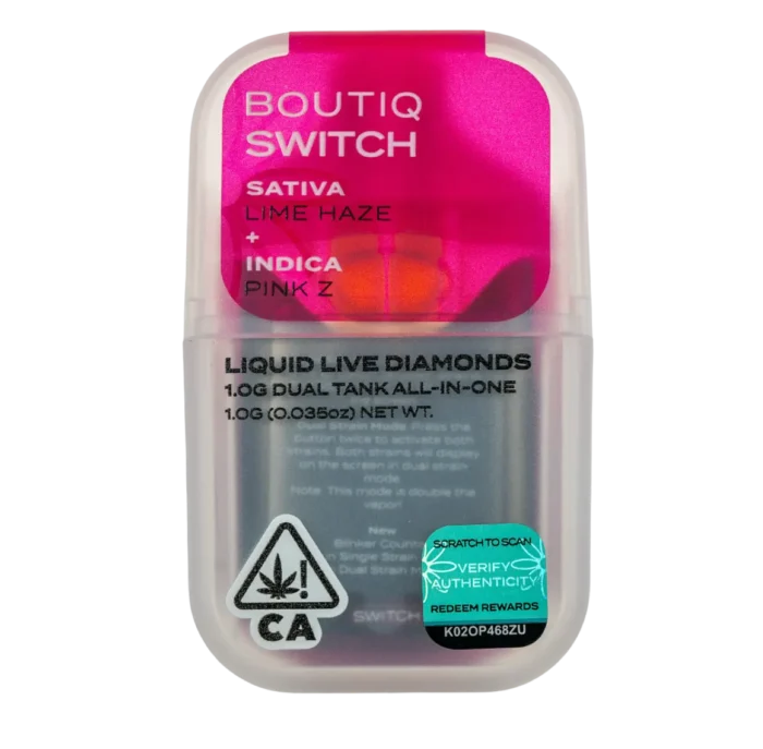 Boutiq Switch | Lime Haze x Pink Z | 1g Dual-Tank Vape | Liquid Live Diamonds By Boutiq - Image 1