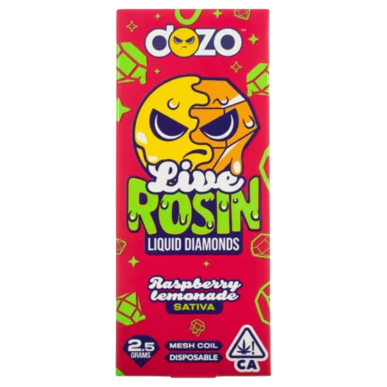 Dozo | Raspberry Lemonade | Live Rosin Liquid Diamond Disposable | Sativa | 2.5g By Dozo