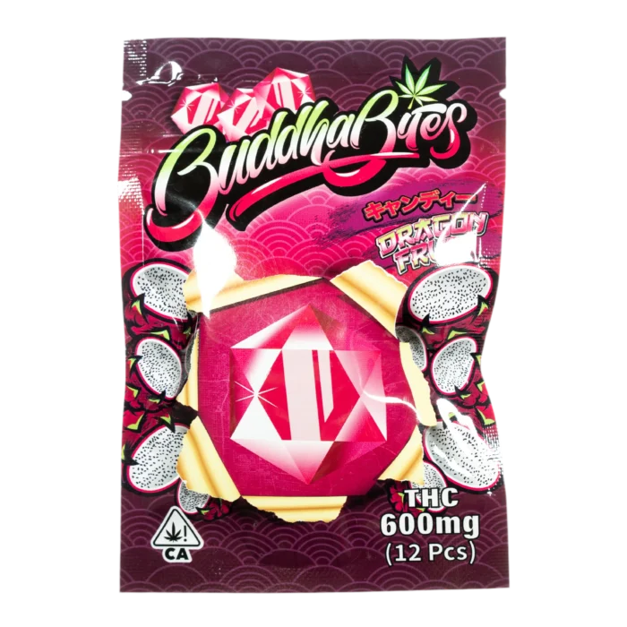 Buddah Bites 600 mg Gummy Edibles | Dragon Fruit By Buddah Bites - Image 1