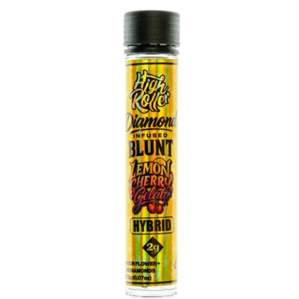 High Roller | Lemon Cherry Gelato | Diamond-Infused Blunt | Hybrid | 2g Indoor Flower + Diamonds By High Roller