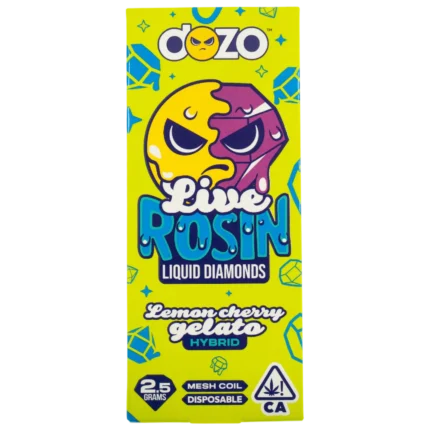 Dozo | Lemon Cherry Gelato | Live Rosin Liquid Diamond Disposable | Hybrid | 2.5g By Dozo