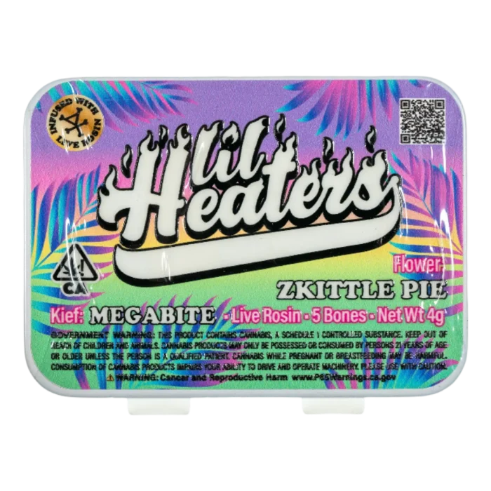 Lil Heaters | Zkittle Pie | 5 Live Rosin-Infused Pre-Rolls | 4g By Kaya Farms - Image 1