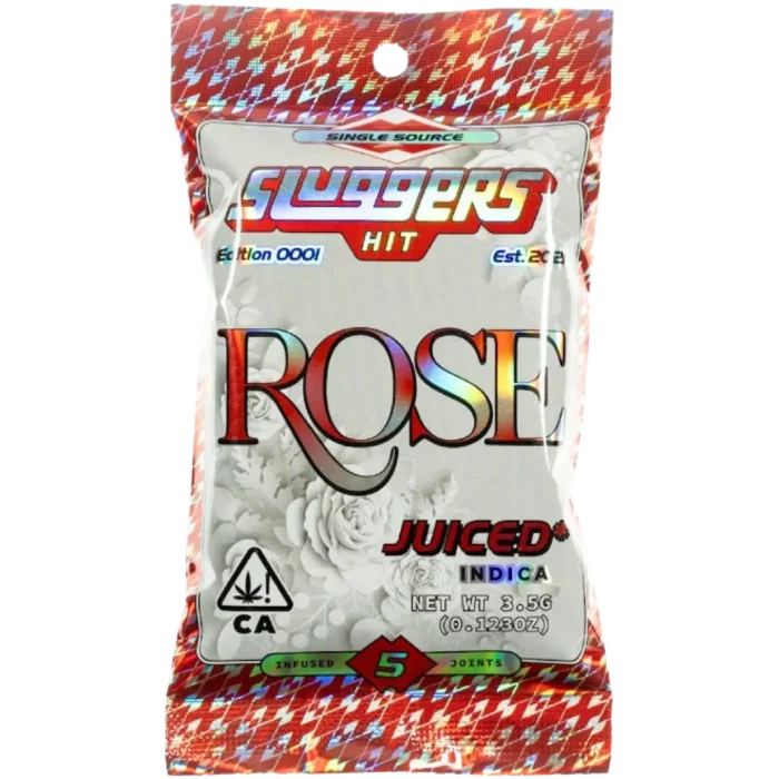 Rose | Sluggers 5 Pack Infused Pre Roll | Indica | 3.5 By Sluggers - Image 1