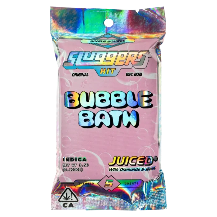 Bubble bath | Sluggers 5 Pack Infused Pre Roll | Indica | 3.5 By Sluggers - Image 1