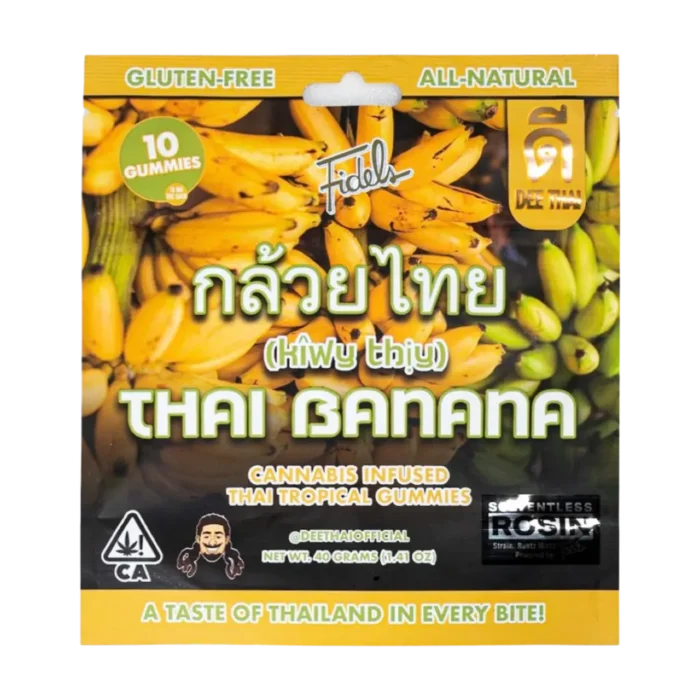 Thai Banana | DeeThai Solventless Rosin Infused Gummies By West Coast Alchemy x Dee Thai - Image 1