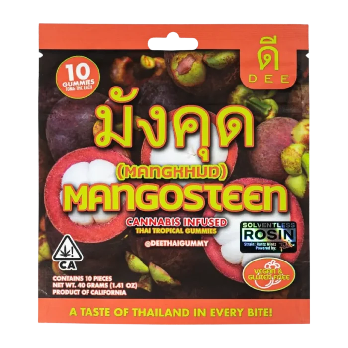 Mangosteen | DeeThai Solventless Rosin Infused Gummies By Fidel x Dee Thai - Image 1