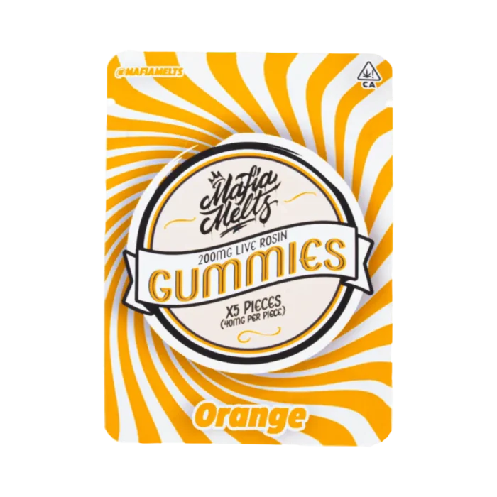 Mafia Melts | 200mg Rosin Gummies | Orange By Mafia Melts Rosin - Image 1