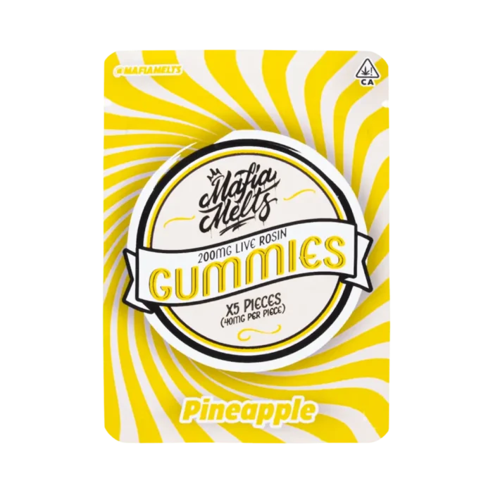 Mafia Melts | 200mg Rosin Gummies | Pineapple By Mafia Melts Rosin - Image 1