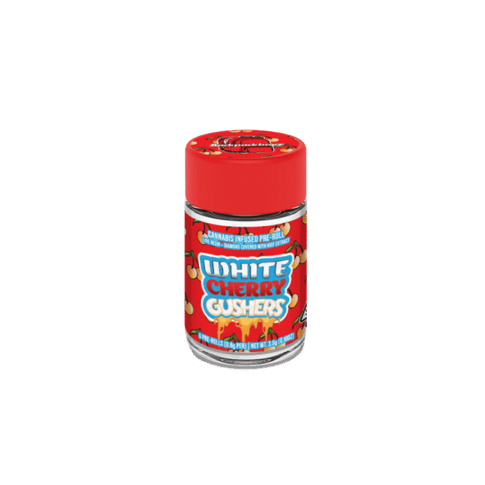 White Cherry Gushers Infused Preroll 5-Pack - Image 1